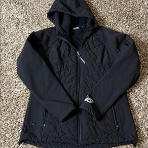 Women's women's size medium black New balance coat fleece lined super nice